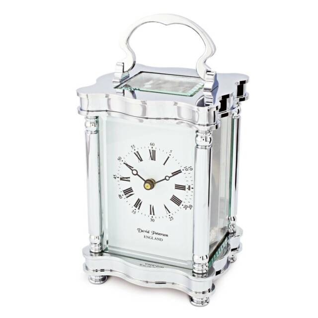 David Peterson Y/dp/dc/s Doucine 8 Day Mechanical Carriage Clock