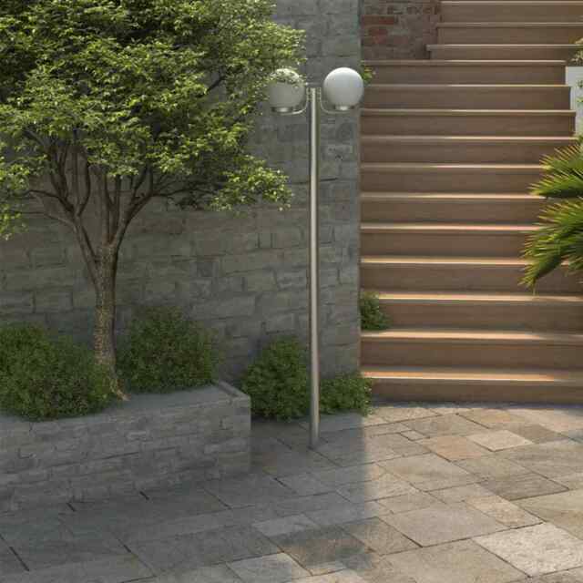 Garden Lamp Post 2 Lamps 220 Cm Vidaxl