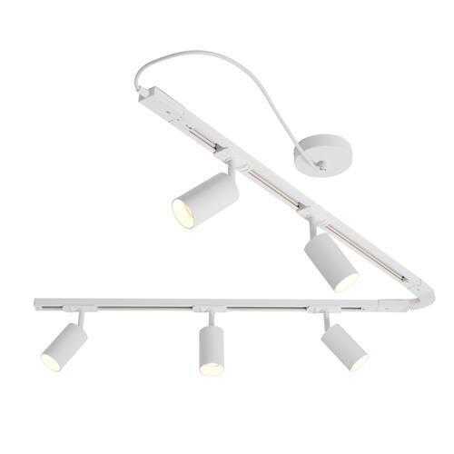 Litecraft Bexley Flexible Metal Track Light Kit With 3, 5 Gu10 Heads -