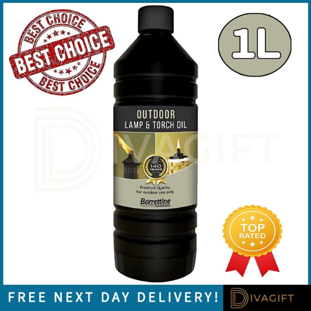 Barrettine Oil Lamp 1 Litre Of Outdoor High Quality Premium Torch And