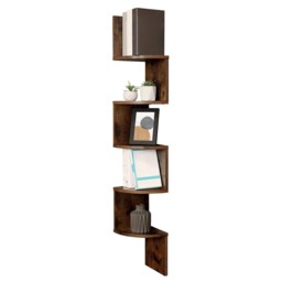 Vasagle 5-tier Corner Shelf, Display Floating 20 X 20 X 126 Cm,