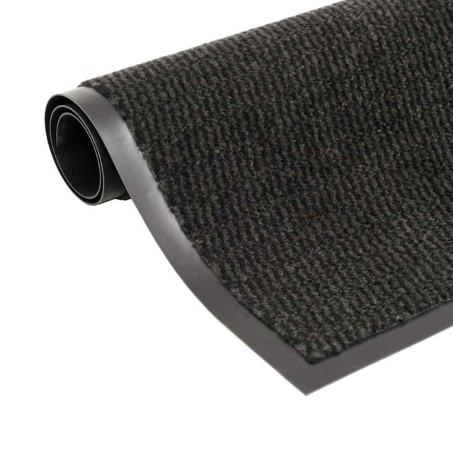 Doormat Dust Control 120x180 Cm Black 100% Pp Tuft Rubber Backing
