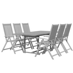 Solid Acacia Wood Garden Dining Set Outdoor Oval/rectangular 5/7 Piece