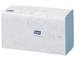 Tork Blue Singlefold 2 Ply Embossed Hand Towel 15 Packs X 250 Sheets