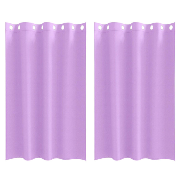 Blackout Curtains With Rings 2 Pcs Polyester Window Treatment Bedroom