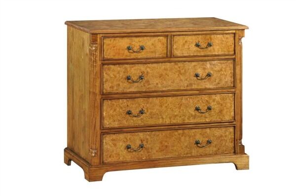 Walnut Chest Of Drawers - Burr Walnut - 5 Drawers - Hampton Range