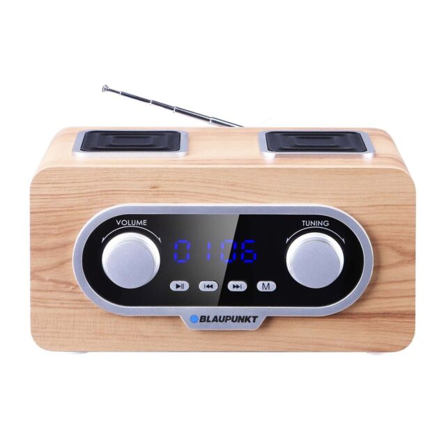 Portable Radio Retro Fm / Mp3 / Usb / Aux Clock Telescopic Radio