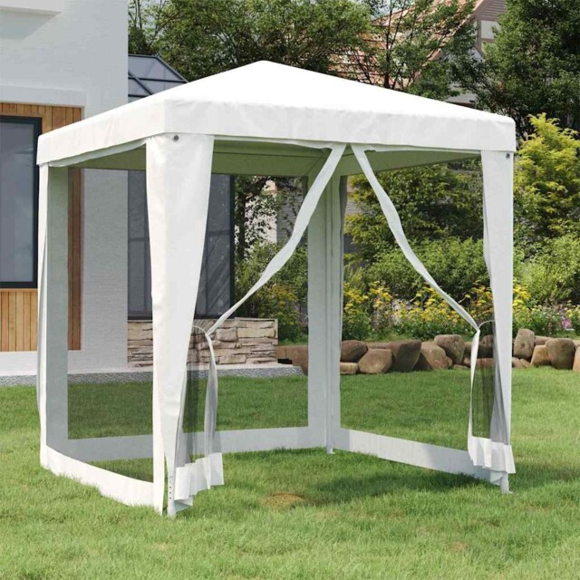 2x2(m) Pop Up Gazebo Party Tent With Netting Height Adjustable Wedding
