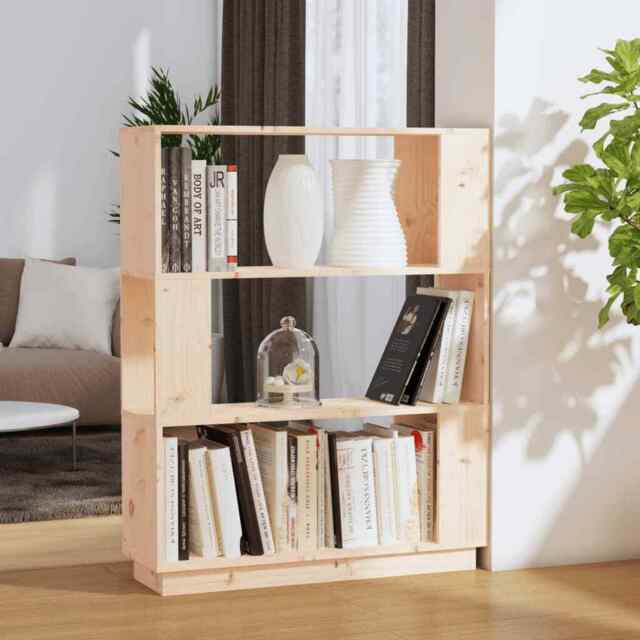 Book Cabinet/room Divider 80x25x101 Cm Solid Wood Pine Vidaxl