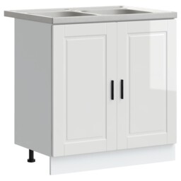 Sink Base Cabinet With Storage Porto 2 Pcs Engineered Wood Bathroom