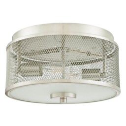 Morrison Two Light Indoor Flush Mount Ceiling Light Brushed Nickel