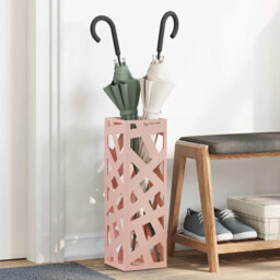 Umbrella Stand Pink 15.5 X 15.5 X 49 Cm Steel Vidaxl