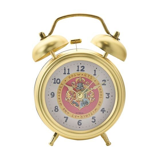 Offical Harry Potter Small Alarm Clock Gold Bell & Hammer Hogwarts