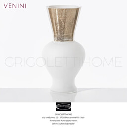 Venini - White Milk King Vase H 38 Cm/in 14.96 - Cod. 515.14 -