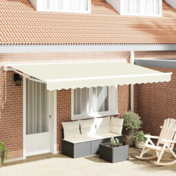 Retractable Awning Manual Cream 400x200 Cm Fabric Vidaxl