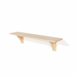 Natural Wood Solid Pine Storage Floating Wall Shelf 3ft 890x190mm