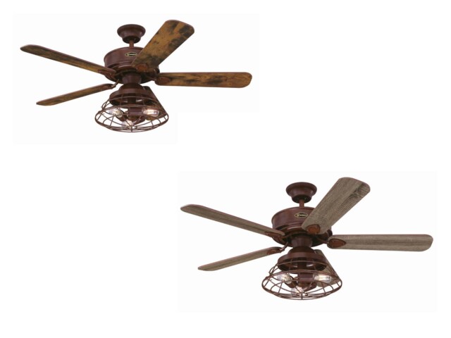 Dimmable Led Ceiling Fan Light With Remote Control Barnett Barnwood