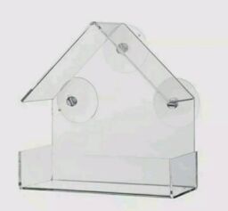 Glass Window Bird Feeder Clear Perspex Viewing Suction Cup Hanging
