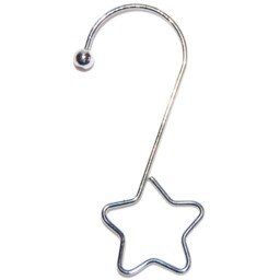 S-hook Star 36 Pcs/box Pendant For Christmas Ornaments Silver 5 Cm