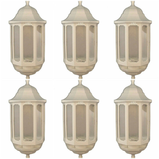6 X Asd Hl/wk060p Half Lantern Wall Light Fittings With Pir Sensor -