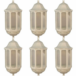 6 X Asd Hl/wk060p Half Lantern Wall Light Fittings With Pir Sensor -