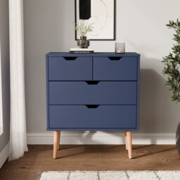 Nyborg 2 + 2 Drawer Chest Of Drawers Scandinavian Style Bedroom Blue