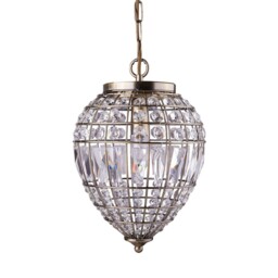 Antique Brass Ceiling Pendant Light Fitting Lighting With Crystal