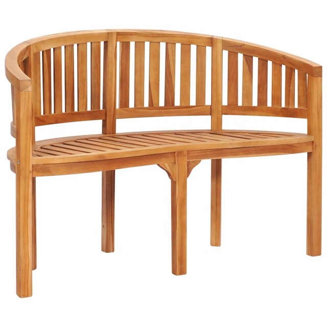 Banana Bench Outdoor Bench Chair Terrace Bench Seat Solid Wood Teak