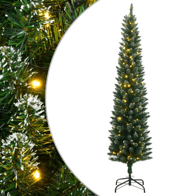 Artificial Slim Christmas Tree 300 Leds 210 Cm Vidaxl