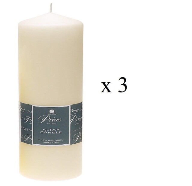 Price`s Altar Church Candle Pillar Round Table Candles Long Burn Time