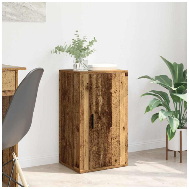 Sideboard Old Wood 40 X 33 X 70 Cm Engineered Wood 1 Door Compact