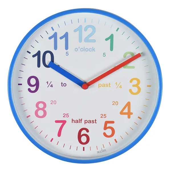 Acctim Wickford Kids Wall Clock Blue