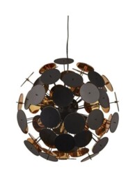 Ceiling Light Black Discus 6 Pendant Gold Searchlight 3076-6bg