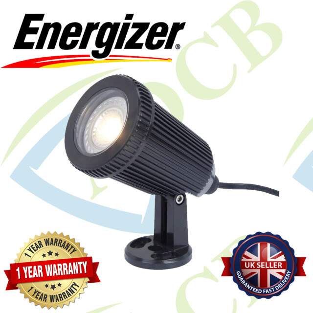 Energizer Gu10 Outdoor Wall/spike Light Ip65 Led Deck Garden Spotlight