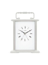 Acctim Gainsborough Mantel Clock Quartz Polished Metal Carriage Clock,