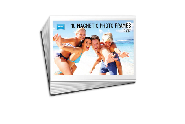 Shot2go Magnetic Photo Frames 10 Pack Clear Fridge Picture Holders 4x6
