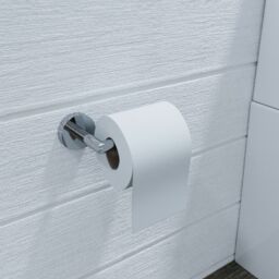 Croydex Toilet Roll Holder Wall Mounted Flexi-fix In Chrome No Drill -