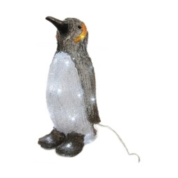 Christmas Bauble Lumineo Penguin White (17 X 16 X 33 Cm)