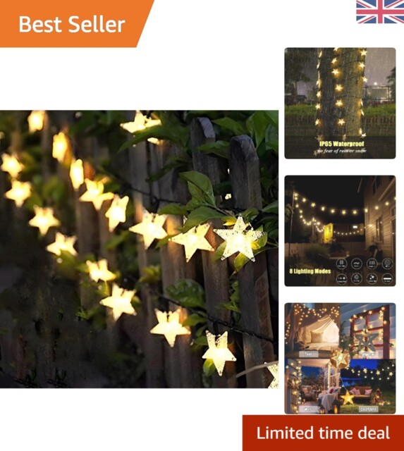 8 Mode 50 Led Solar Fairy String Lights – Waterproof 23ft For Weddings