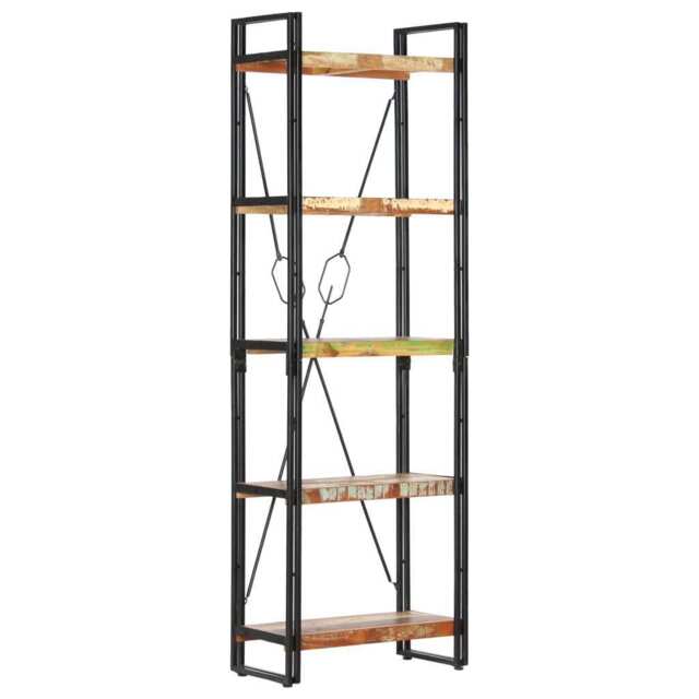5-tier Bookcase 60x30x180 Cm Solid Reclaimed Wood Vidaxl