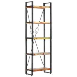 5-tier Bookcase 60x30x180 Cm Solid Reclaimed Wood Vidaxl