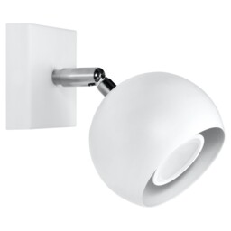 Modern Wall Light Oculare Steel White Gu10 Led Sollux Lighting