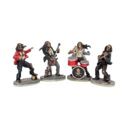 One Hell Of A Band Figurine Set Drummer Bassist Guitarist Vocalist