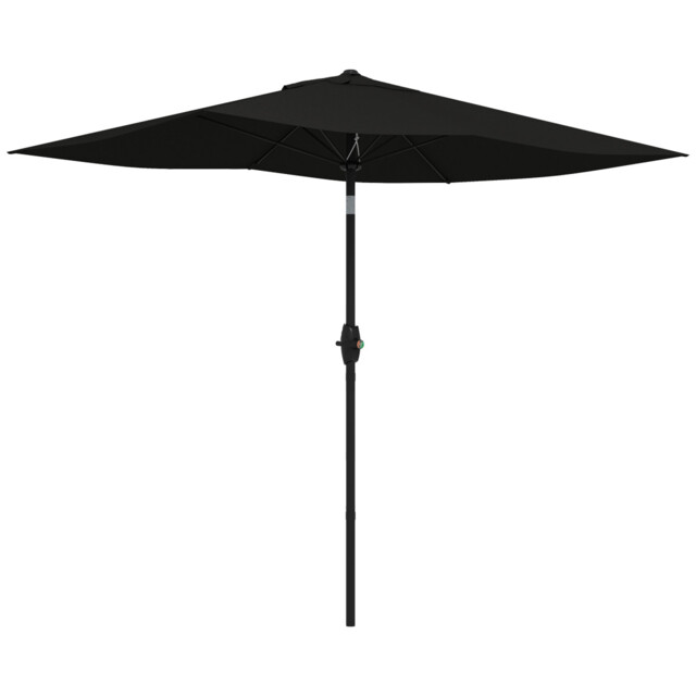 Outsunny 2 X 3(m) Garden Parasol Rectangular Market Umbrella W/ Crank