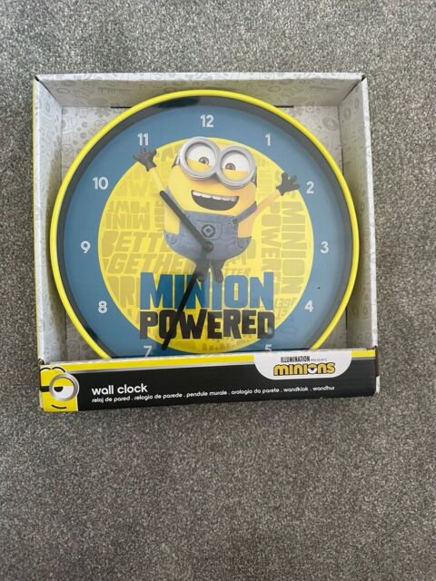 Minions 25cm Children's Despicable Me Wall Clock - Minion Powered
