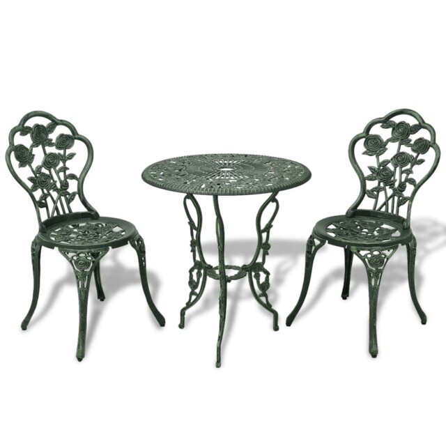 Bistro Bench Patio Outdoor Bench Cast Aluminium 100cm Multi Colours