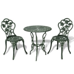 Bistro Bench Patio Outdoor Bench Cast Aluminium 100cm Multi Colours
