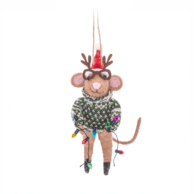 Christmas Decoration Felt Tree Hanging Novelty Ornament Animal By Sass