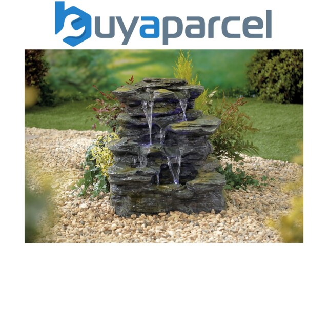 Easy Fountain Cosmo Springs Led Natural Garden Water Feature Stone