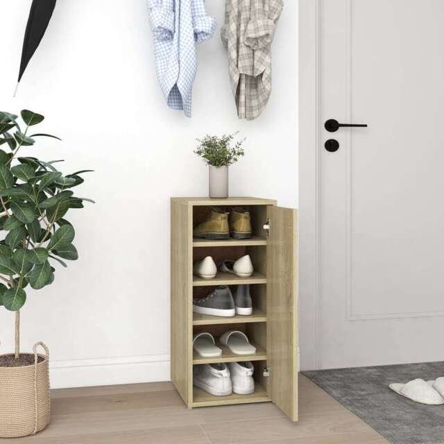 Shoe Cabinet Sonoma Oak 32x35x70 Cm Engineered Wood Vidaxl